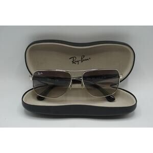 Ray-Ban Silver Square Aviator Sunglasses RB3483 - 003/32